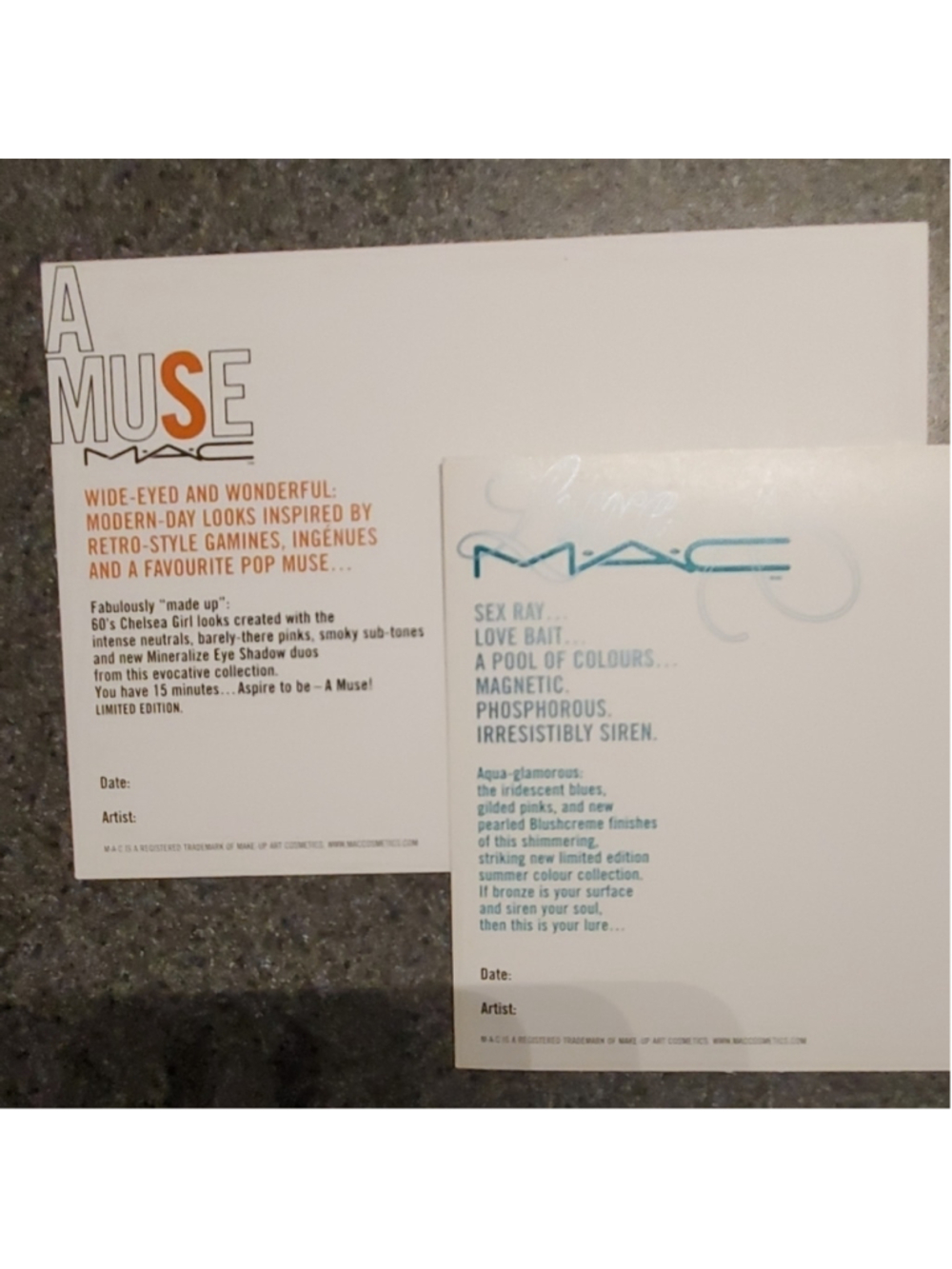 MAC Cosmetics LE Collectible Postcards. Very RARE. - Picture 2 of 2